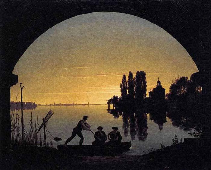 The Banks of the Spree near Stralau, Karl friedrich schinkel